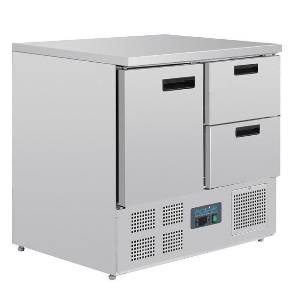 Polar koelwerkbank 1-deurs met 2 lades 240L, U637