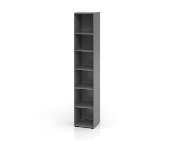Hammerbacher smalle plank 964RE, 6 OH, romp: grafiet, 40 x 40 x 215,4 cm (BxDxH), V964RE/G