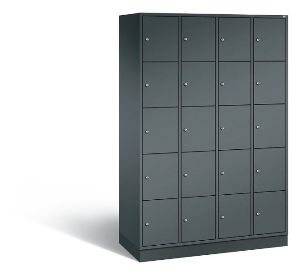 C+P Schließfachschrank Intro, 20 Fächer, H1950xB1220xT490 mm, Anthrazit, 8570-401 S10282