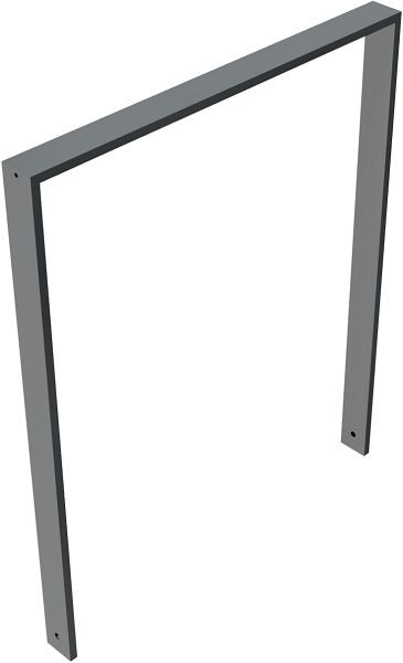 Schake armleuning van rechthoekige staalbuis, 80 x 20 mm, zonder dwarsbalk, totale breedte: 1000 mm, thermisch verzinkt en gecoat DB 703, 458_100B