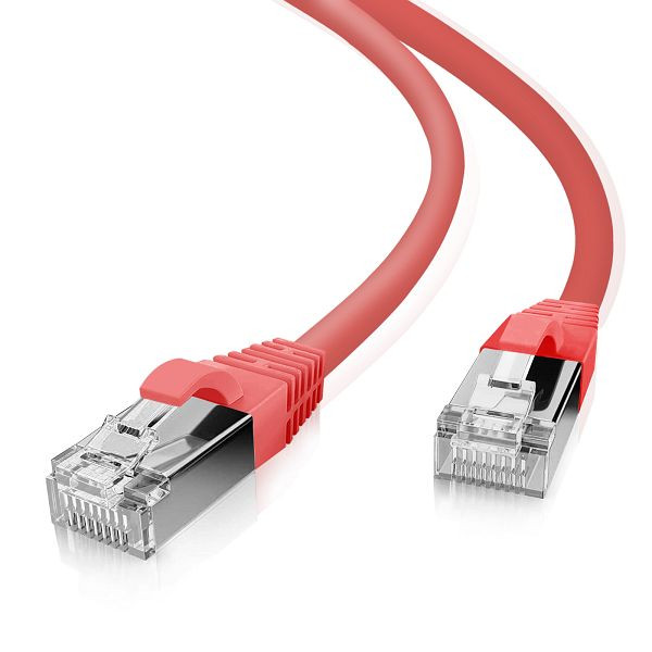 Helos patchkabel SF/UTP Cat 5e rood 1,0m, 117823