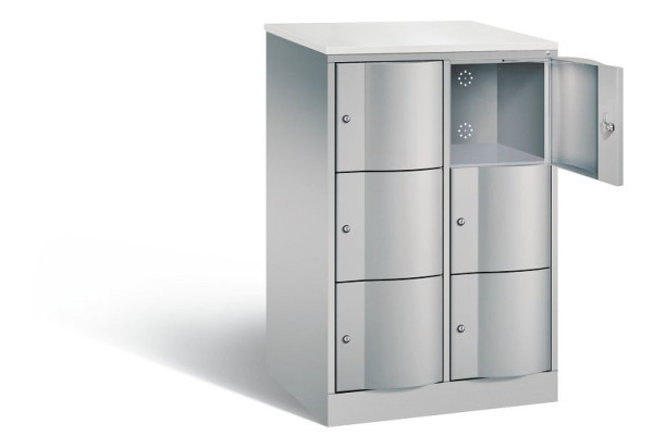 C+P XL lockerkast Resisto, H1255xB772xD640mm, kleur: wit aluminium, 8573-273 S10137