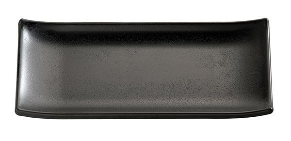 APS dienblad, sushibord -ZEN-, 22,5 x 9,5 cm, hoogte: 3 cm, melamine, zwart, stone look, 83744