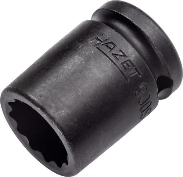 Hazet impact, machine schroevendraaierdop, dubbele zeskant, hol vierkant 12,5 mm, 19 mm, 900SZ-19