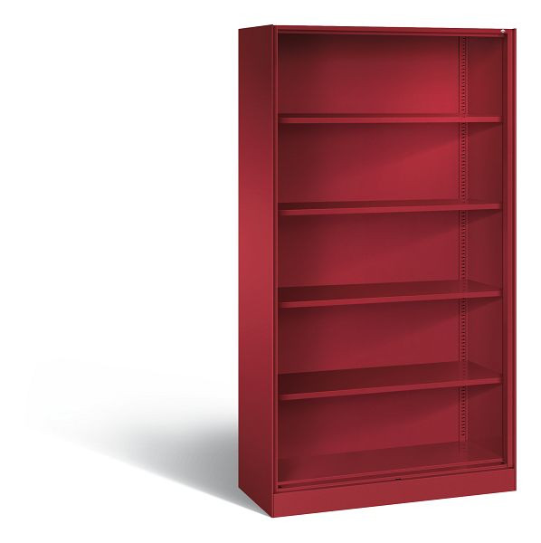 C+P bureauplank Asisto, H1980xB1000xD435mm, kleur: robijnrood, 5 niveaus, 140002-000 S10031