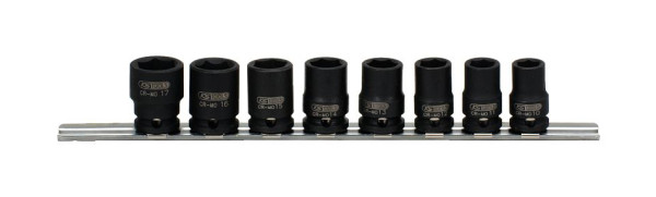 KS Tools 3/8" zeskant-krachtdoppenset, kort, 8-delig, 515.0608