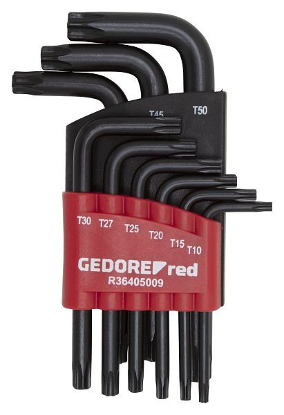 GEDORE hoekschroevendraaierset rood TX T10-50 9-delig, 3301354