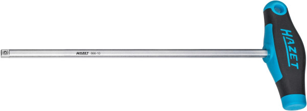 Hazet insteekgreep met T-greep, massief vierkant 6,3 mm (1/4 inch), 295 mm, 866-10