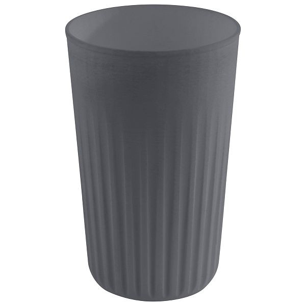 APS herbruikbare beker -TO GO-, Ø 8,5 x 13,5 cm, 400 ml, polypropyleen, antraciet, met stapelnok (zonder deksel), VE 48, 66912