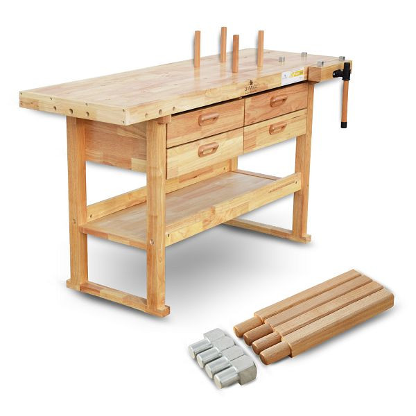 BAMATO werkbank WORK-1640 van massief hout, WORK-1640