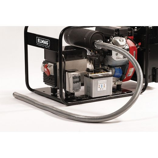 ELMAG uitlaatpijp 'rvs' flexibel, 2 m inclusief aansluiting, ID 61mm voor stroomgenerator SEDSS34/44WDE en SEDSS 44WDE-ECO, 53868