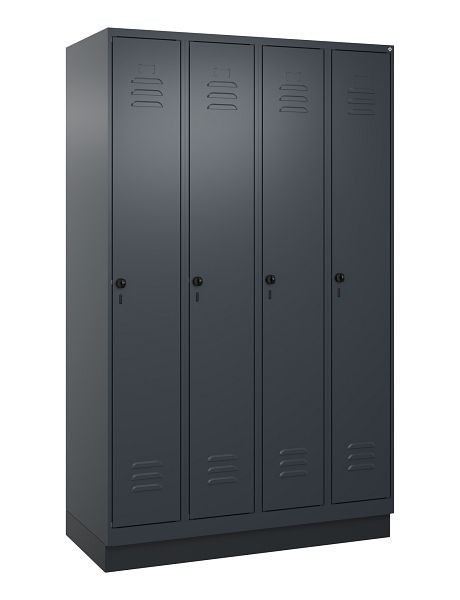 C+P luierkluis Classic PLUS met middenwand, bodem, 4 vakken, 1950x1200x500mm, 7016/7016, veiligheidsdraaigrendel, 080020-40F S10012