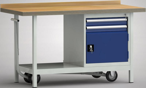 KLW mobiele standaard werkbank 1500 mm lang, WS713N-1500M40-E1691