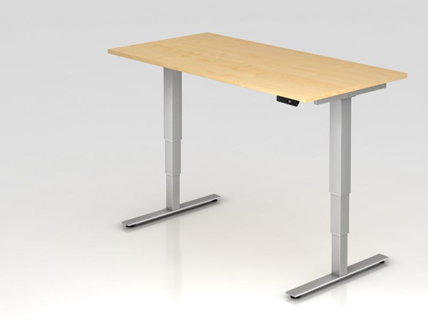 Hammerbacher elektrisch zit-sta bureau 160x80cm esdoorn, werkhoogte 63,5 -128,5 cm, VXDSM16/3/S