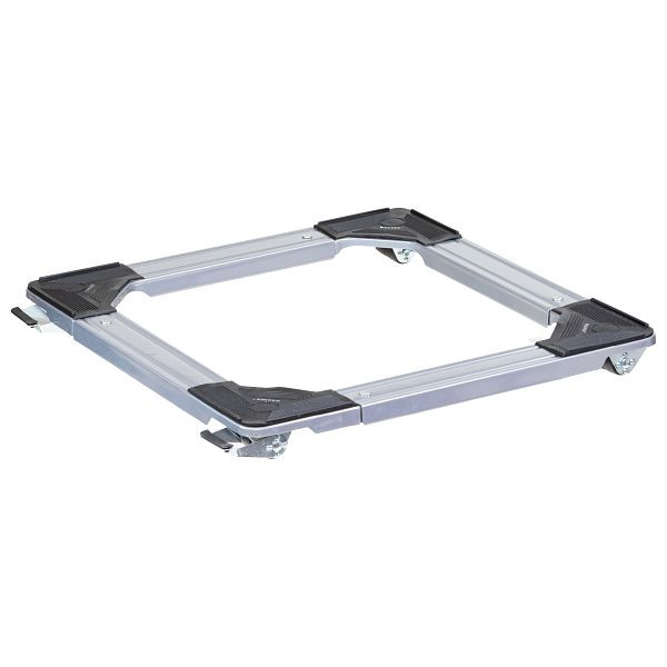 WAGNER Transporthilfe MM1195 460x660mm, Stahl, grau, 4 doppelbereifte Bockrollen, 2x Feststellbremse, Tragkraft 220kg, verstellbar, 20119501