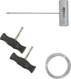 KS Tools draadsnijset met gedraaide snijdraad, 4-delig, 140.2245