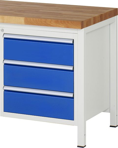 RAU onderbouwcontainer serie 7000, 3 x lade afmeting L 3xH180 mm, 580x620x650 mm, 03-L3.0A.11