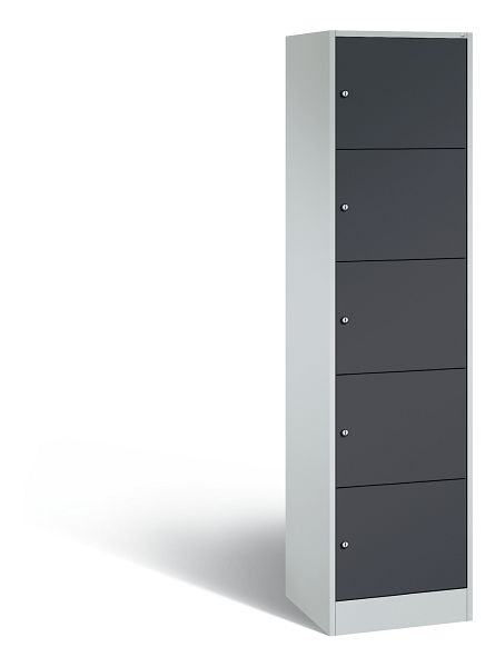 C+P Schließfachschrank Serie 8070, H1950xB460xT480 mm, Grau/Anthrazit, 82700-10 S10306