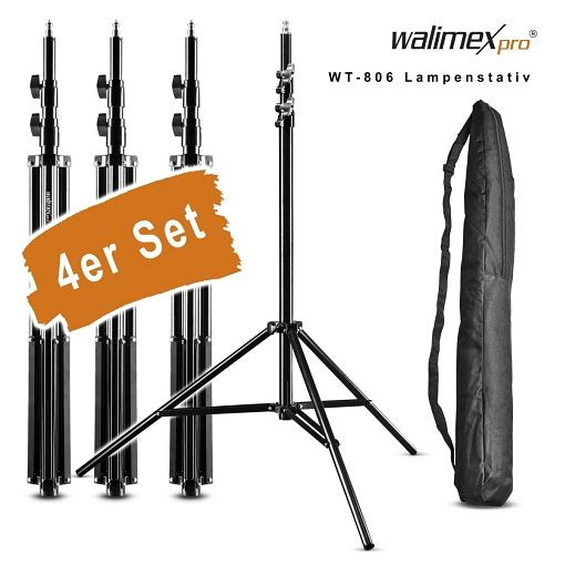 Walimex pro WT-806 lampenstatief 256cm set van 4, 20305