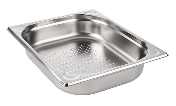 APS GN 1/2 bak, geperforeerd, 32,5 x 26,5 cm, diepte: 65 mm, RVS, 4 liter, 81901