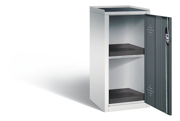 C+P klimaatkast Acurado, H1000xB502xD500mm, kleur: lichtgrijs / antracietgrijs, verzonken handgreep, 8721-316 S10049
