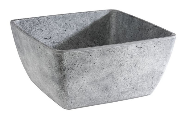 APS schaal -ELEMENT-, 25 x 25 cm, hoogte: 12 cm, melamine, 3,8 liter, kleur: betonlook, 84831