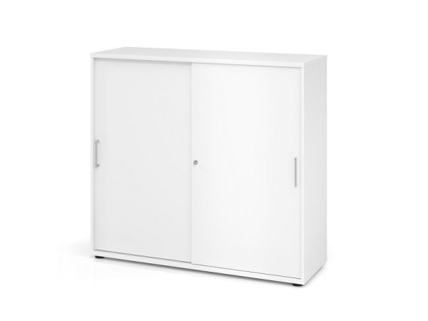 Hammerbacher schuifdeurkast 1753S BS, 3 OH, romp: wit / voorkant: wit, 120 x 40 x 110 cm (BxDxH), V1753S/W/W/BS