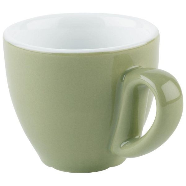 APS espressokopjes in groen, Ø 6 cm, hoogte: 5,5 cm, 80 ml, verpakking van 6, 16001