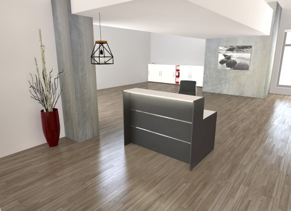 Kerkmann Bari lineaire toonbank, antraciet, 21357213