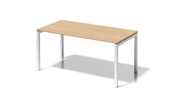 Bisley Cito bureau, 730 mm U-frame met vaste hoogte, H 19 x B 1600 x D 800 mm, esdoorn/verkeerswit, DUF1608MP396