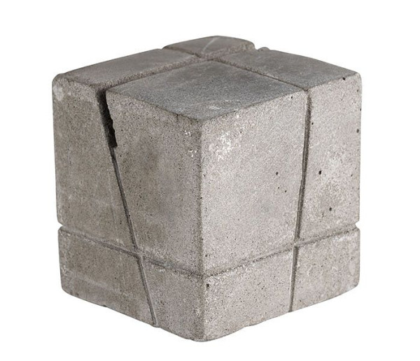 APS-kaarthouder, set van 4, 3 x 3 cm, hoogte: 3 cm, beton, inclusief 30 etiketkaarten 10 x 8 cm, gewicht: 10 g, 71493