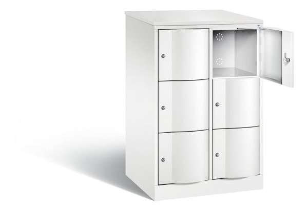 C+P XL lockerkast Resisto, H1255xB772xD640mm, kleur: verkeerswit, 8573-273 S10152