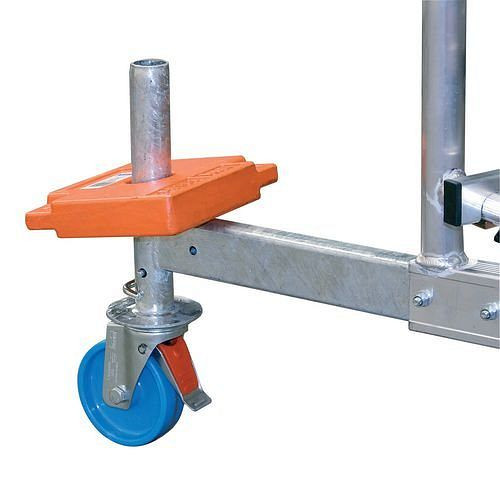 DENIOS wielenset voor steigers, 125 mm Ø, VE: 4 stuks, 157-044