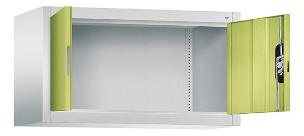 C+P bovenkast Acurado, H500xB930xD400mm, kleur: lichtgrijs / virid green, verzonken handgreep, 9264-000 S10162