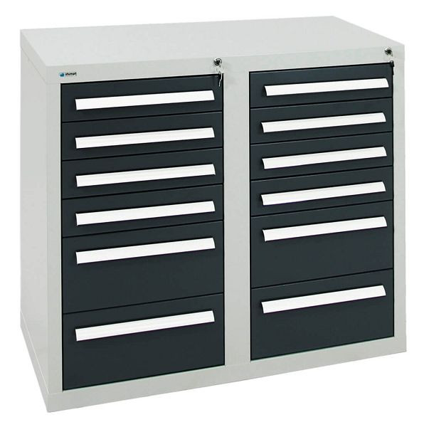 stumpf ladekast serie T-100 / 35-2, RAL 7035/7016, 12 laden (8x100, 4x200mm), 8152671