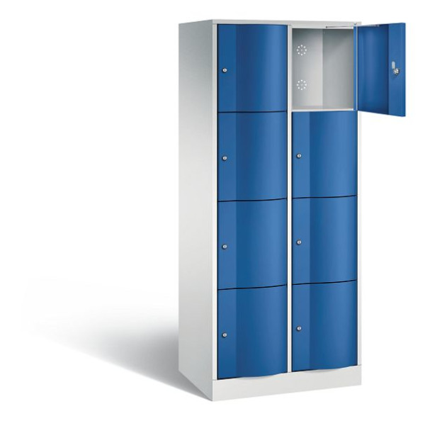 C+P lockerkast Resisto, H1950xW772xD540mm, kleur: lichtgrijs / gentiaanblauw, 8470-272 S10016