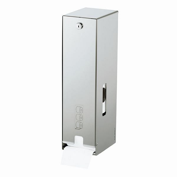 Air Wolf toiletpapierdispenser, Omicron II-serie, H x B x D: 423 x 116 x 148 mm, gecoat roestvrij staal, 35-718