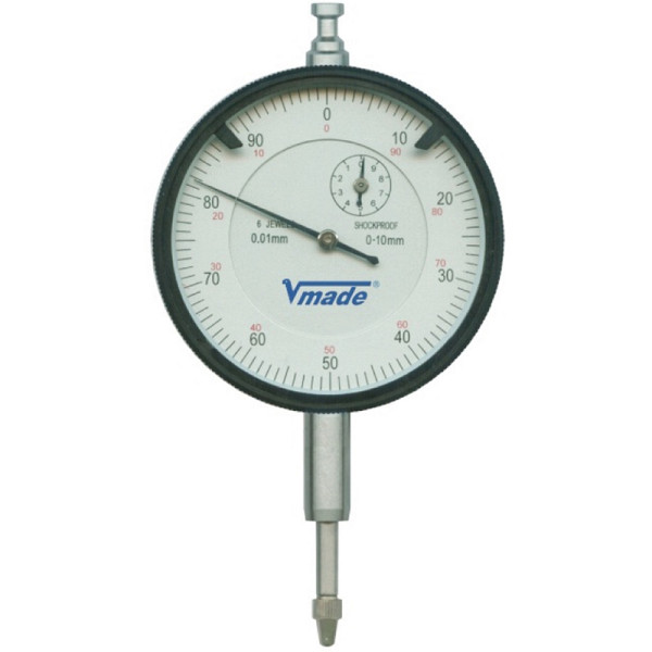 Vogel Germany meetklok, 0 - 10 mm, met schokbescherming, A: 43,0 mm, B: 22,0 mm, C: 8,2 mm, D: Ø 57 mm, 241131