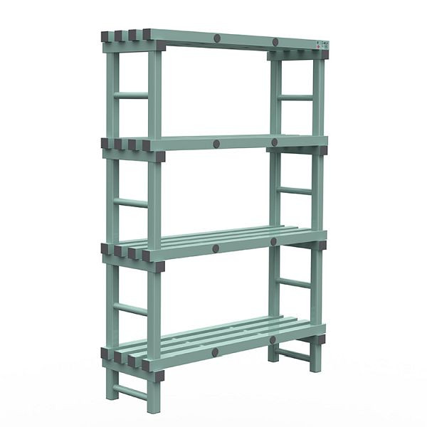 REA Euro plank 1200x400x1750mm, 4 staanders met 450mm afstand, 308.141