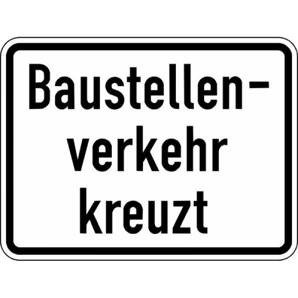 Steen HGS bouwplaatsverkeerkruis nr. 2132, 450x600mm /RA2/vlakke vorm 3mm, 2132-223