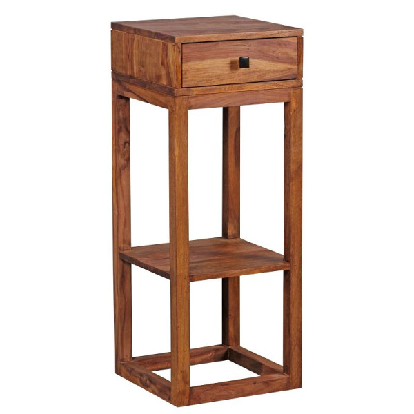 Wohnling bijzettafel MUMBAI massief sheeshamhout met lade 35 x 35 x 90 cm, WL1.739
