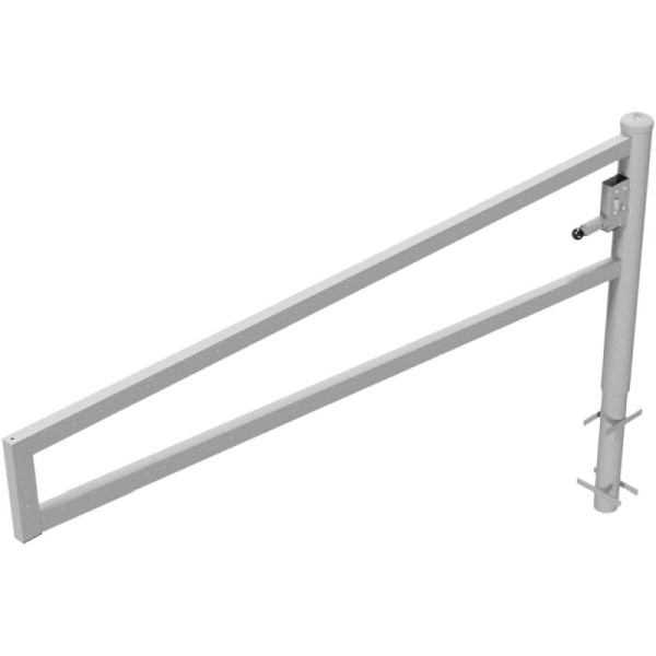 Stone HGS slagboom 360° draaibaar, 2500 mm/zonder verf, profielcilinderslot met verschillende sleutels, voor inzetting in beton, 4013.25z