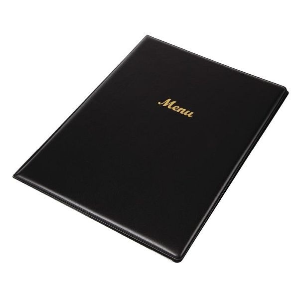Olympia menu PVC zwart A4, E217