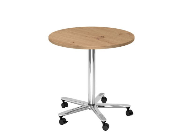 Hammerbacher kolomheftafel 80cm rond noest eiken/chroom, VST08/R/C