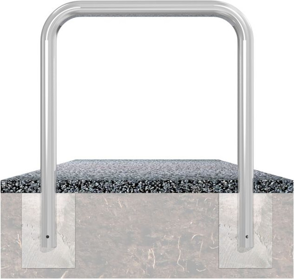 Schakedeflectorbalk Ø 76 x 2, 6 mm zonder dwarsbalk voor plaatsing in beton, totale breedte: 1000 mm, totale hoogte: 1500 mm, thermisch verzinkt, 475_10