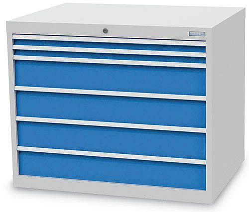 Bedrunka + Hirth ladekast, diepte 736 mm, R 36-24, aantal lades: 6, 1005 x 736 x 819 mm, paneelhoogte in mm: 2x50, 4x150, 180 / 2040V10
