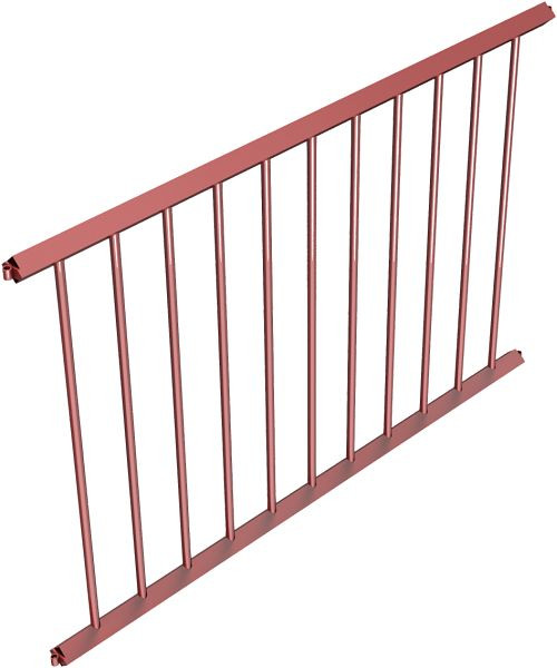 Schake beschermhekrooster, hekpaneel, hartafstand: 1500 mm, thermisch verzinkt en rood gecoat, 418_15BR