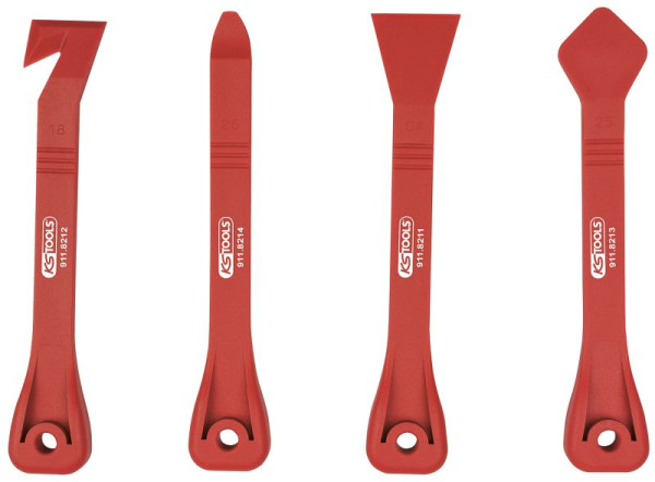 KS Tools kunststof wig- en glasschraperset, 4-delig, 911.8210