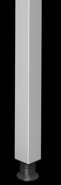 Hammerbacher steunvoet vierkant Q zilver, vierkante buis 60x60 cm, VSTFQ/S