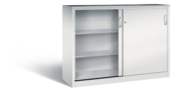 C+P schuifdeurkast Acurado, H1200xB1600xD500mm, kleur: lichtgrijs, beugelgreep, 2157-09 S10009